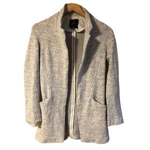 Dynamite 3/4 sleeve light heather gray silver open blazer XS
